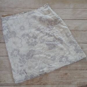H&M FLORAL LINEN SKIRT SIZE 12